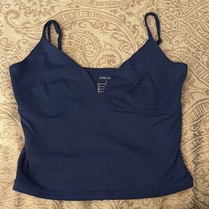 REORIA Navy Spaghetti-Strap Tank Top